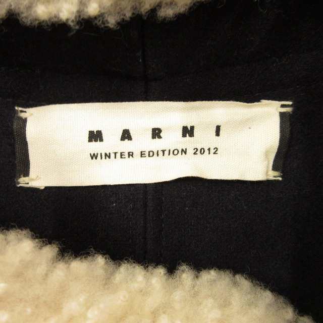 中古】美品 12AW マルニ MARNI COMMESSA レザーポケット ラムファー