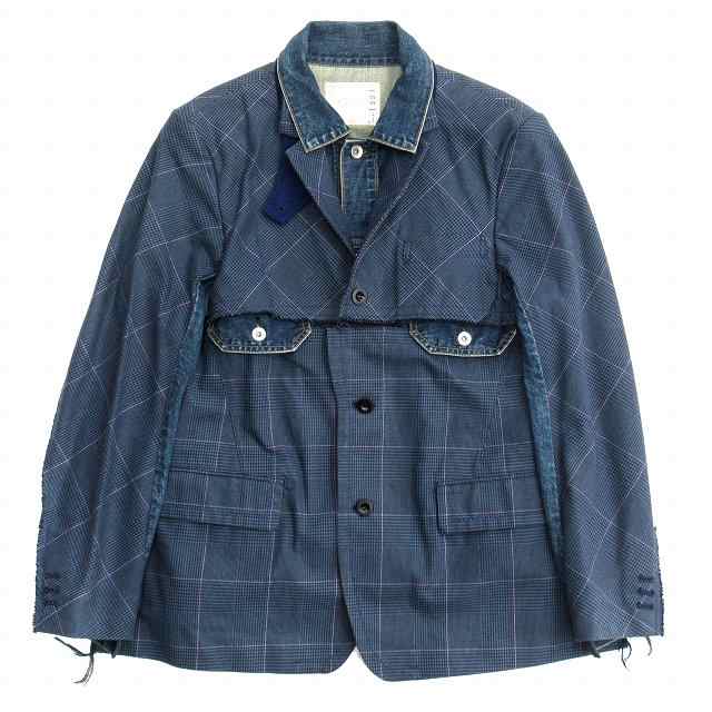 中古】美品 19ss サカイ sacai テーラード ドッキング デニム