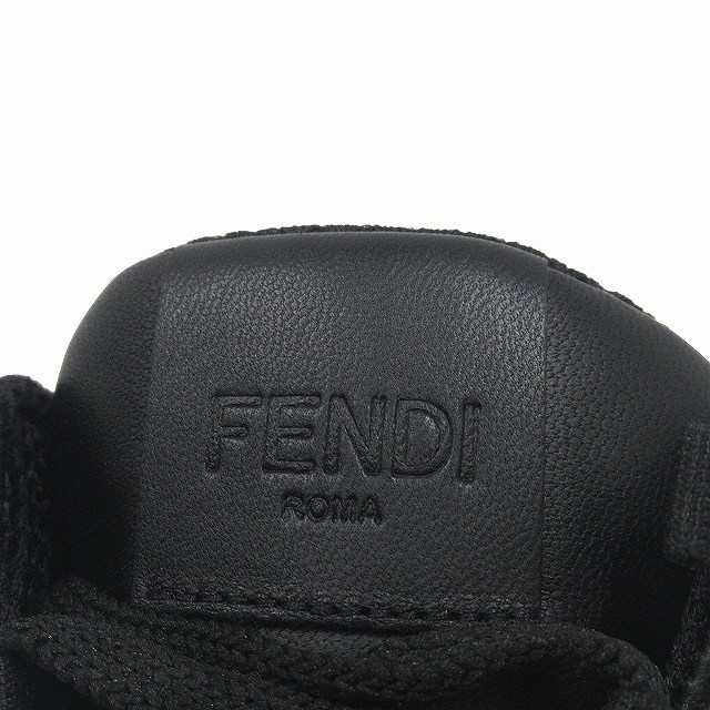 中古】極美品 フェンディ FENDI ズッカ柄 FFロゴ レザー スニーカー