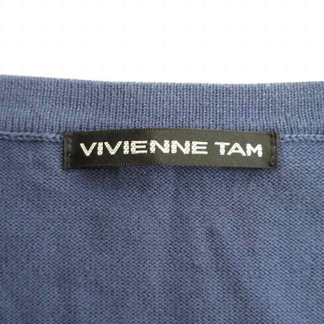 【中古】ヴィヴィアンタム VIVIENNE TAM レース 刺繍 花柄 ニット カーディガン カットソー 丸首 長袖 サイズ1♪６ ｜au PAY  マーケット