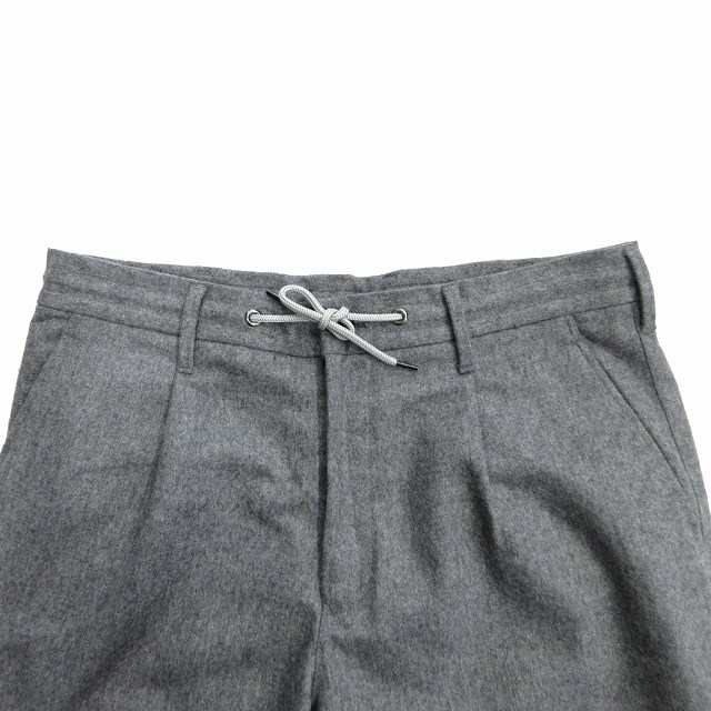 【中古】美品 17aw ジュンハシモト junhashimoto イージータックパンツ EASY TUCK PANTS スラックス ウール 無地｜au  PAY マーケット