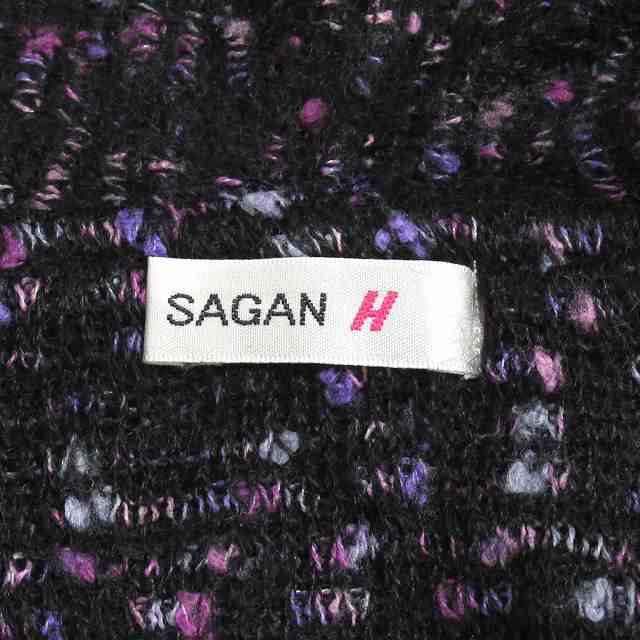 美品 サガンアッシュ SAGAN H モヘヤ シルク ニット ジャケット M