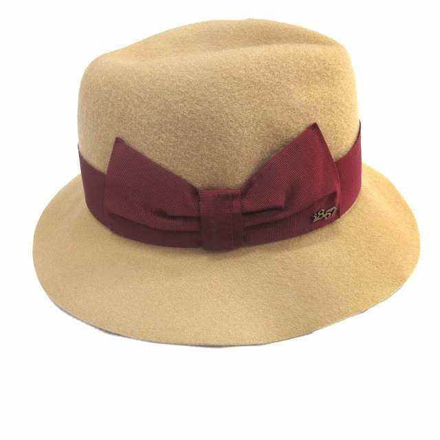 中古】美品 ボルサリーノ Borsalino 1857 ウール フェルト ハット 帽子