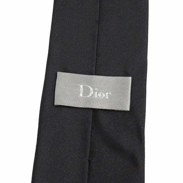 美品 ディオール Dior シルク ナロータイ ネクタイ Bee ビー 蜂 ロゴ