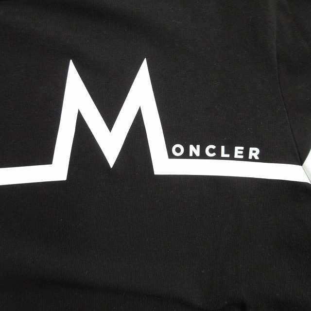 【中古】美品 22aw モンクレール MONCLER ロング Tシャツ LS TSHIRT カットソー 長袖 ロゴ プリント ワッペン S 黒｜au  PAY マーケット