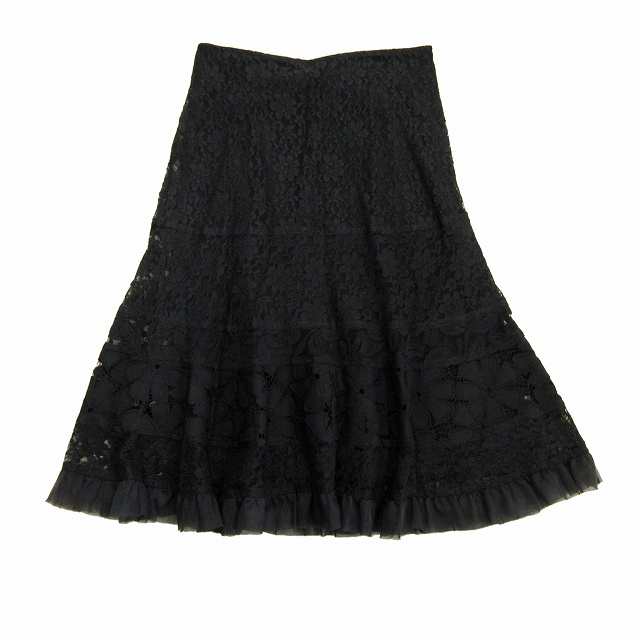 【中古】美品 12aw トリココムデギャルソン tricot COMME des GARCONS エンブロイダリー レース フレア スカート ｜au  PAY マーケット