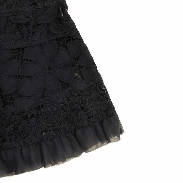 【中古】美品 12aw トリココムデギャルソン tricot COMME des GARCONS エンブロイダリー レース フレア スカート ｜au  PAY マーケット