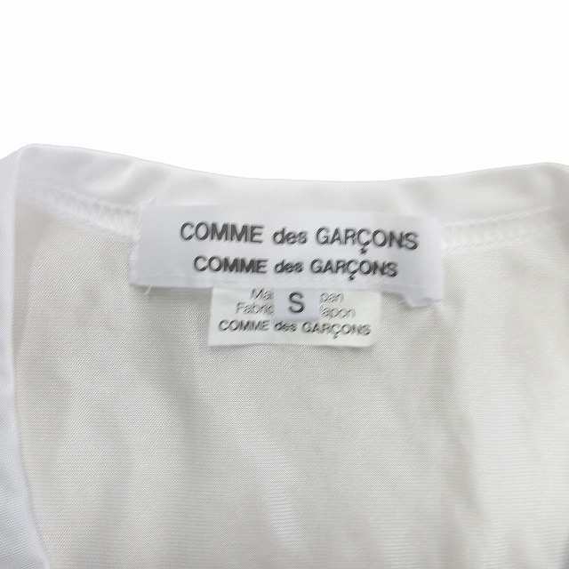 【美品】  COMME des GARCONS COMME des GARCONS / コムコム | 2022SS / AD2021 変形 短冊 切替 チュール レース フリル  カットソー Tシャツ | S | ホワイト | レディース