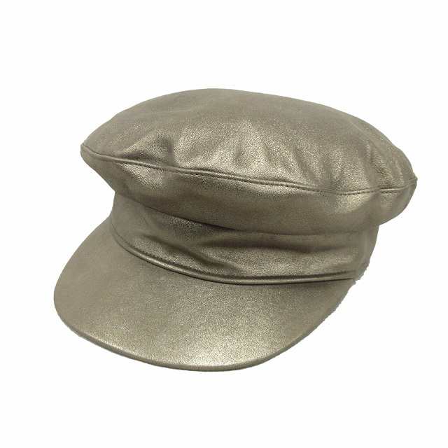革 ハンチング帽 - 帽子