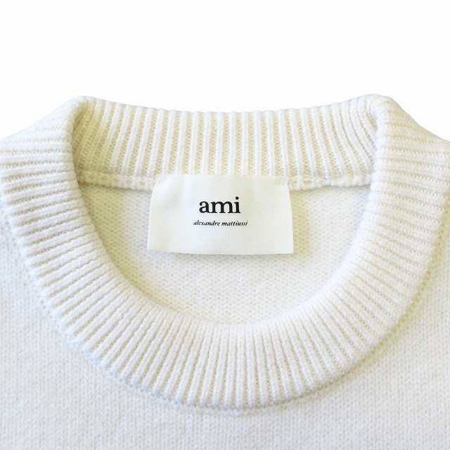 【中古】極美品 23AW アミパリス Ami Paris アミ アレクサンドル マテュッシ ウール ニット セーター カットソー M