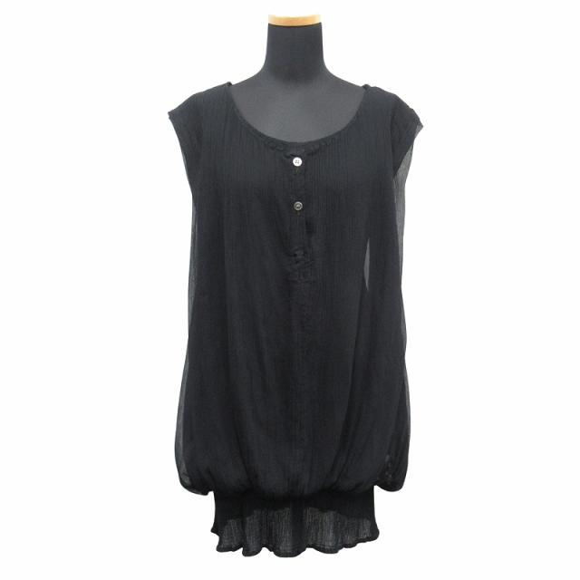 【中古】美品 11ss ミーイッセイミヤケ 製品染め加工 プリーツ ノースリーブ チュニック バルーン ミニ ワンピース