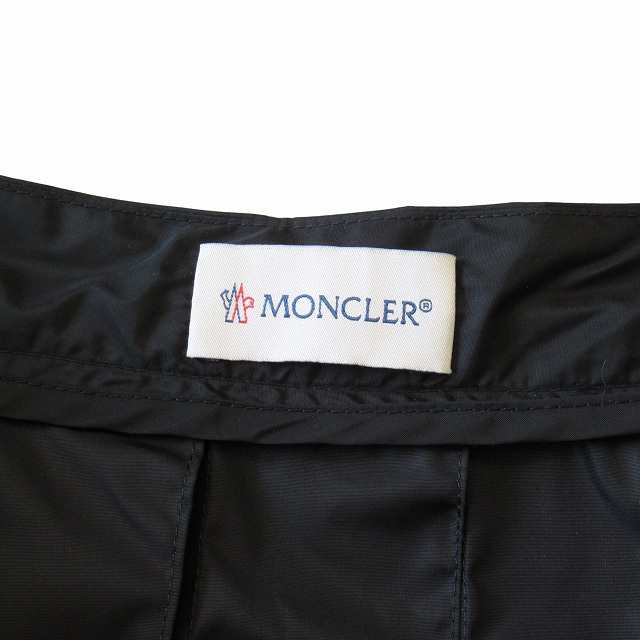 【中古】美品 モンクレール MONCLER GONNA ナイロン プリーツ フレア スカート G20932D00019 サイズ40 黒 ◇７ 