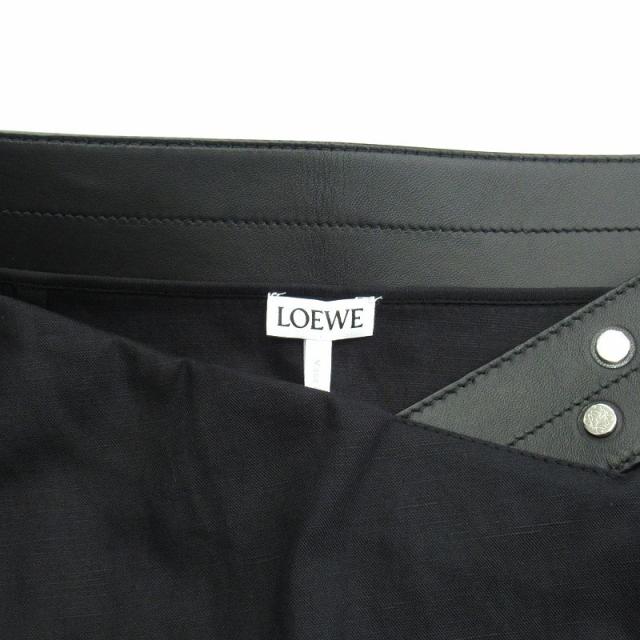 LOEWE ロエベ ラムレザースカート 38 ベージュ