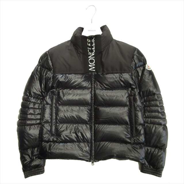 【中古】美品 19AW モンクレール MONCLER ブリュエル BRUEL ダウン ジャケット ブルゾン ロゴ 刺繍 ワッペン サイズ1