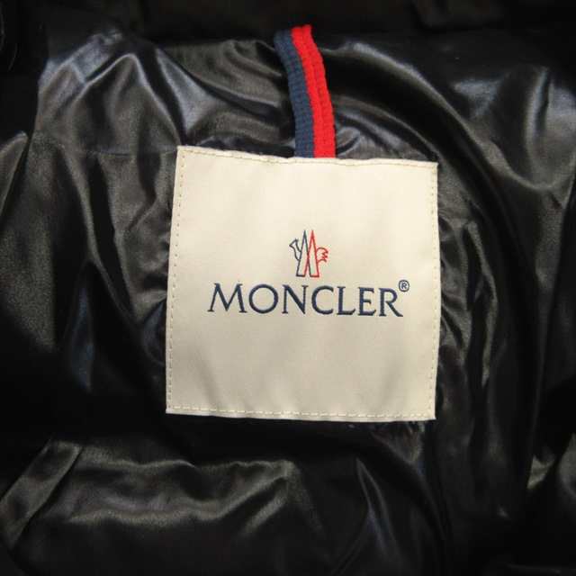 【中古】美品 19AW モンクレール MONCLER ブリュエル BRUEL ダウン ジャケット ブルゾン ロゴ 刺繍 ワッペン サイズ1