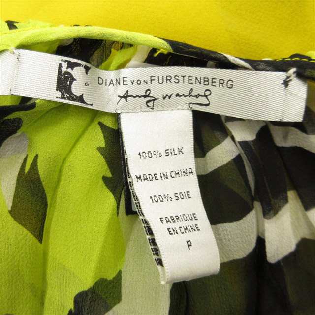 中古】美品 ダイアンフォンファステンバーグ DIANE von FURSTENBERG シルク シアー ドルマン ワンピース ドレス