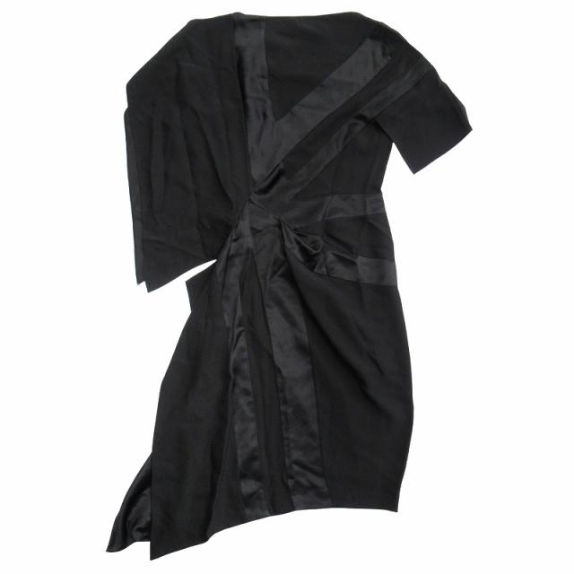 【中古】未使用品 21aw バーバリー ロンドン ユニオンフラッグ グラフィック ワンピース ドレス アシンメトリー▽８ 中古】未使用品 21aw バーバリー ロンドン ユニオンフラッグ