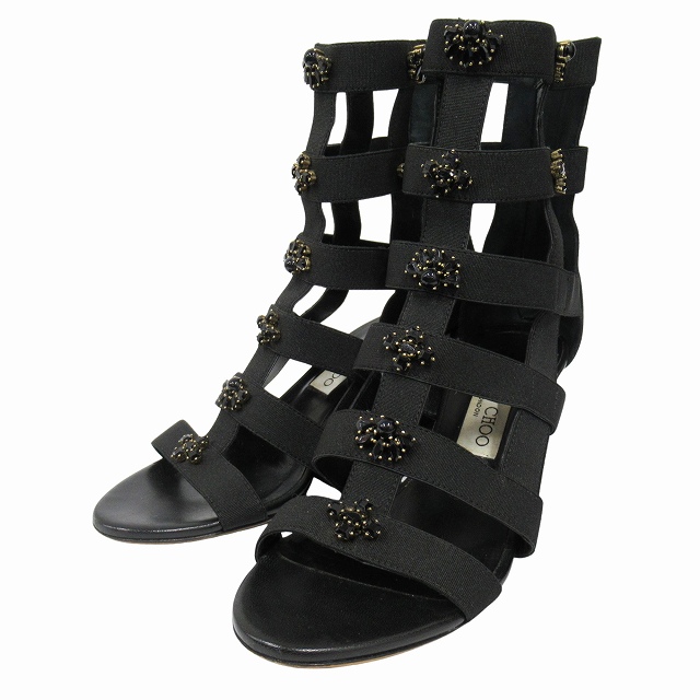 中古】ジミーチュウ JIMMY CHOO ビジュー グラディエーター サンダル  