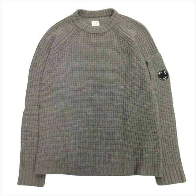 【中古】美品 21aw シーピーカンパニー C.P.COMPANY レンズ ラムウール クルーネック ニット LAMBSWOOL KNIT