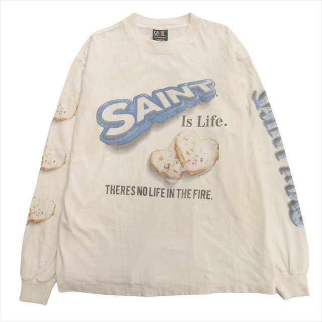 【中古】未使用品 24aw セントマイケル × シャーマーアカデミー SAINTMICHAEL HEART CKIE LS TEE ロング Tシャツ