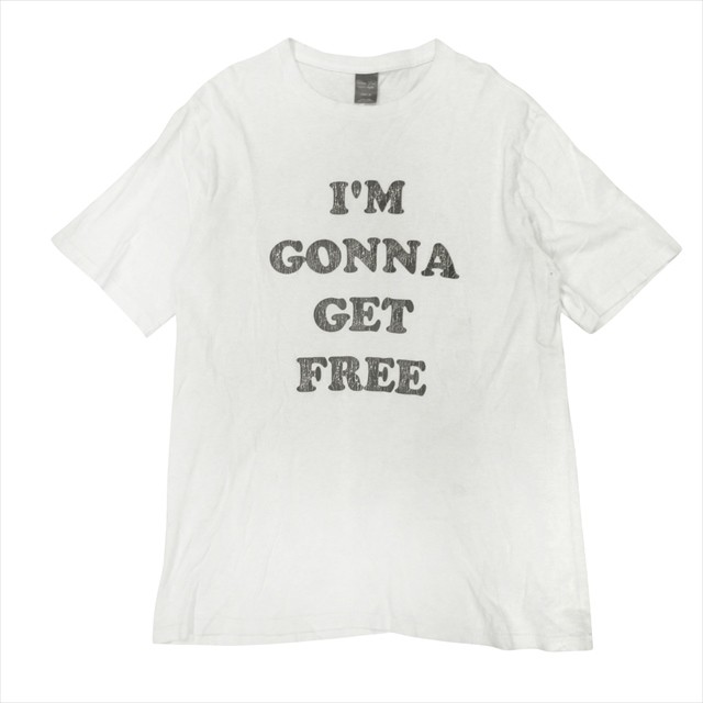 【中古】03S/S＆A/W ナンバーナイン NUMBER (N)INE I’M GONNA GET FREE クラックプリント Tシャツ カート期