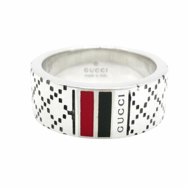 【中古】新品仕上げ済 新同 極美品 グッチ ディアマンティッシマ リング ロゴ シェリーライン 17サイズ 16号 925★７の通販は 14,800円