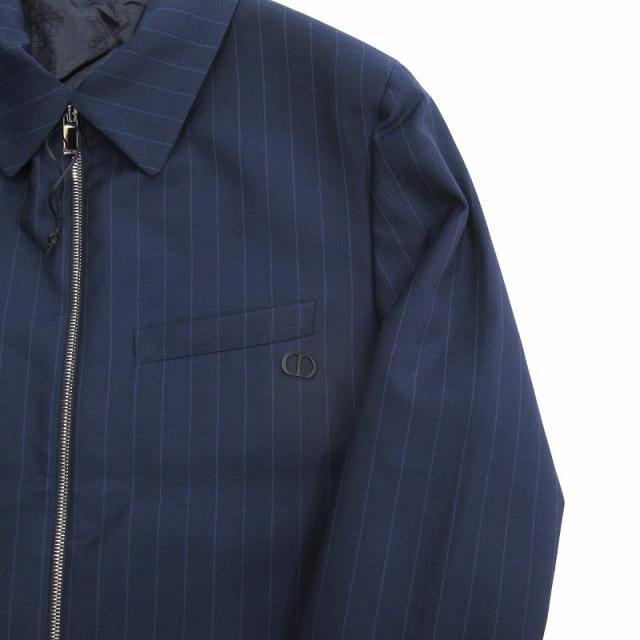 【中古】未使用品 ディオール DIOR CDアイコン テーラード ジップアップ ジャケット ブレザー ウール 48 メンズ ▽11 中古】未使用品 ディオール DIOR CDアイコン テーラード ジップアップ