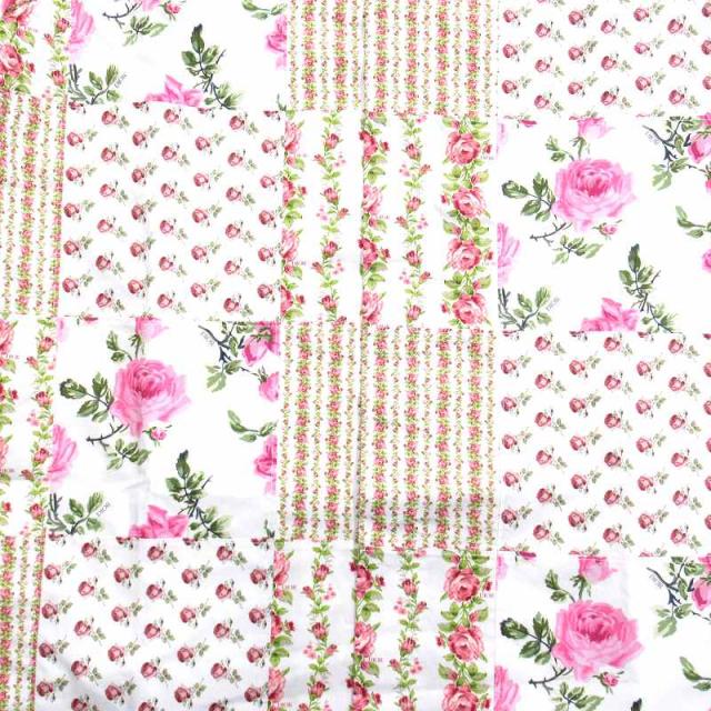 【中古】未使用品 22aw ディオール Dior ローズ パッチワーク シャツ カットソー ブラウス 半袖 薔薇 ロゴ 花柄▽11 中古】未使用品 22aw ディオール Dior ローズ パッチワーク シャツ