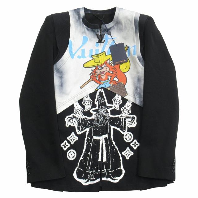 【中古】未使用品 22aw ルイヴィトン ハイブリッド Tシャツ テーラード ジャケット ドッキング LVロゴ モノグラム▽11