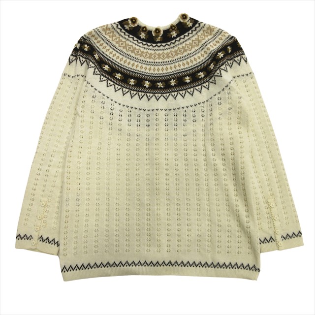 【中古】美品 ピンクハウス PINK HOUSE 90's フラワー 刺繍 カーディガン ニット セーター コットン 花 オールドの通販は