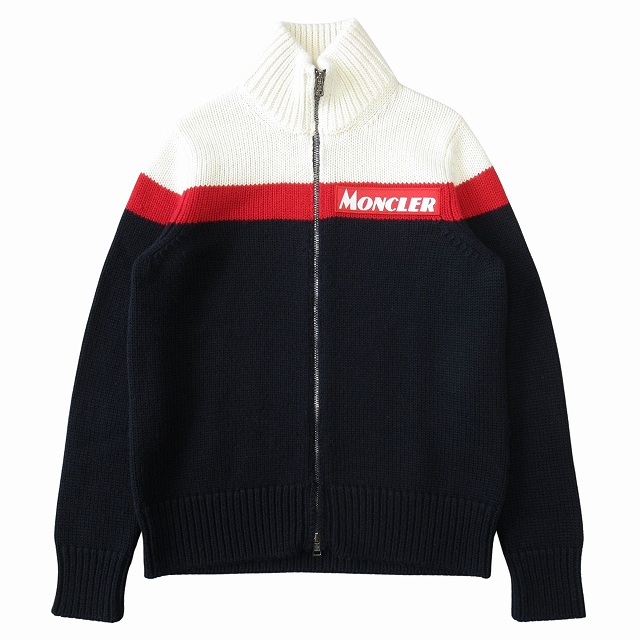 【中古】美品 19AW モンクレール MONCLER "MAGLIONE TRICOT CARDIGAN" ドライバーズニット ジャケット S ◇12 の通販は