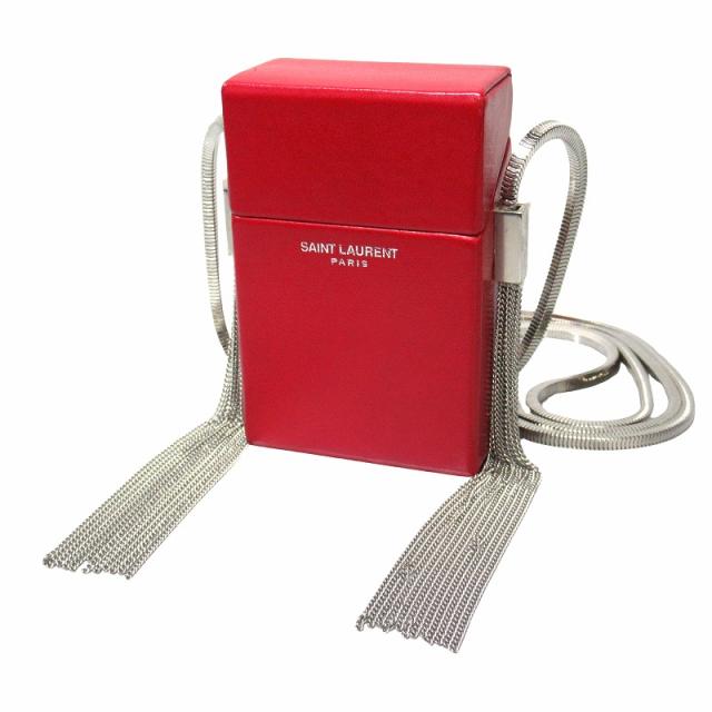 中古】未使用品 サンローラン パリ レザー ミニ ショルダー バッグ  