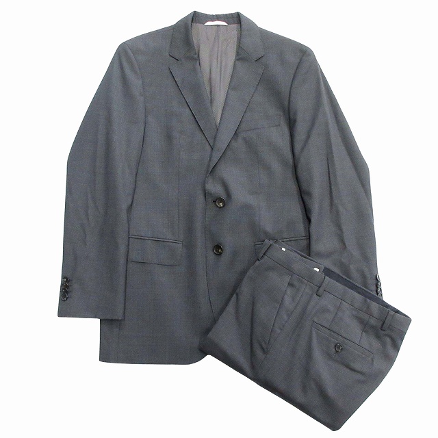 【中古】ヒューゴボス HUGO BOSS 2点 セットアップ スーツ ジャケット ブレザー スラックス 総裏 46 グレー メンズ 5,225円