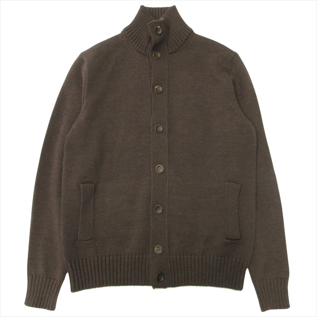 【中古】美品 ザノーネ ZANONE キョート CHIOTO ニット ジャケット ブルゾン カーディガン セーター ウール 50 茶の通販は