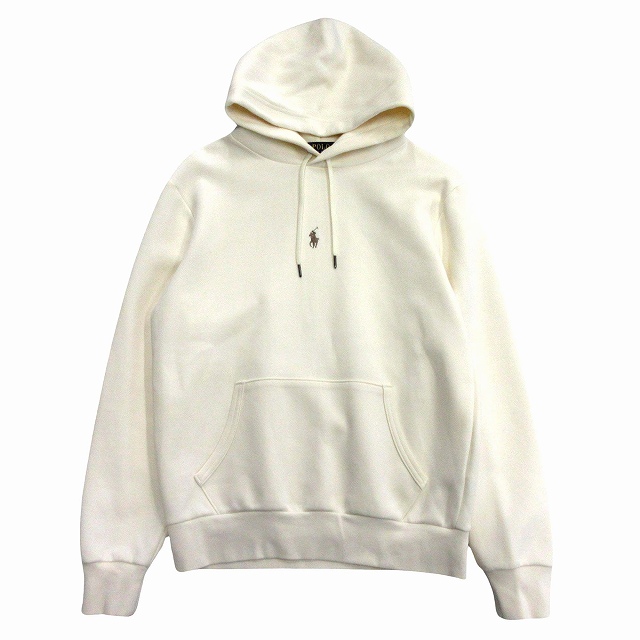 【中古】ポロ ラルフローレン プルオーバー パーカー スウェット カットソー フーディー SP 白 ホワイト レディース の通販は