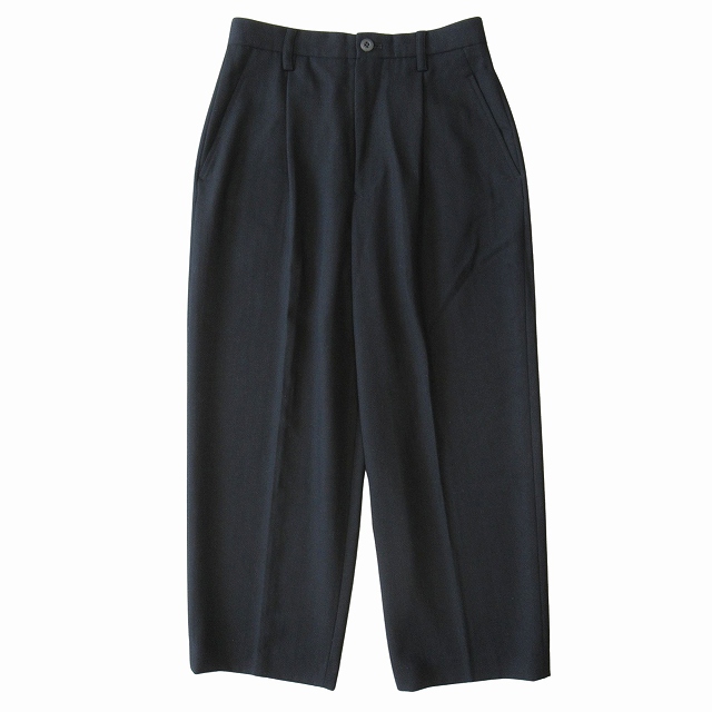 【中古】美品 96AW イッセイミヤケ ペルマネンテ ウール ワイド テーパード タック パンツ スラックス ヴィンテージの通販は