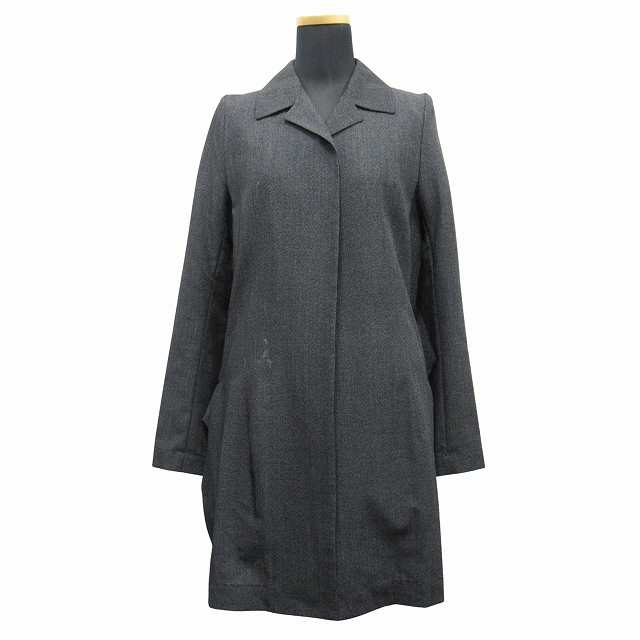 【中古】94SS コムデギャルソン COMME des GARCONS ウール ミドル ジャケット ブルゾン コート ボタンレス 背抜きの通販は 35,000円