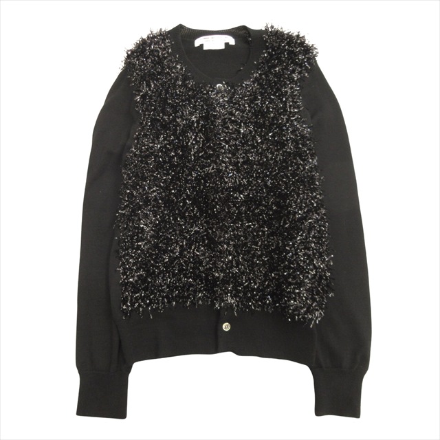 【中古】美品 18aw コムコム コムデギャルソン COMME des GARCONS ナイロンファー カーディガン ニット セーターの通販は