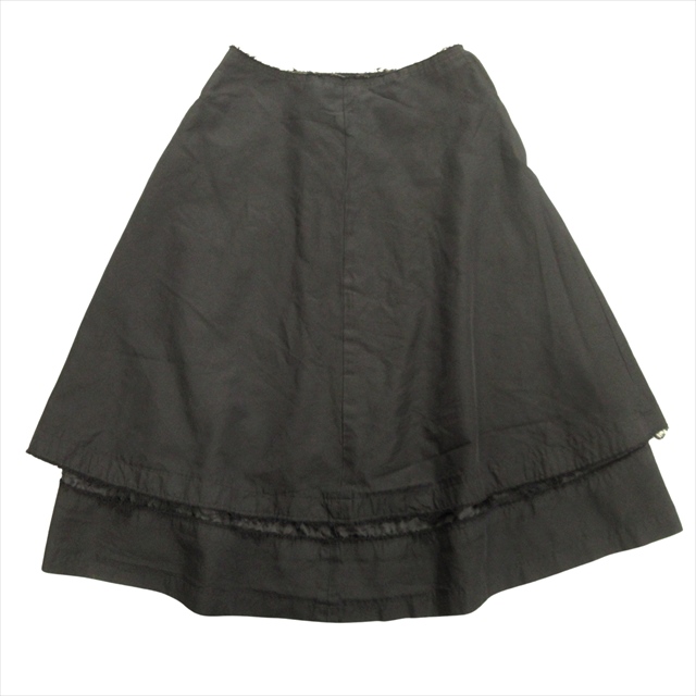 LISTEN FLAVOR リッスンフレーバー ハーネスティアードスカート【BLACK