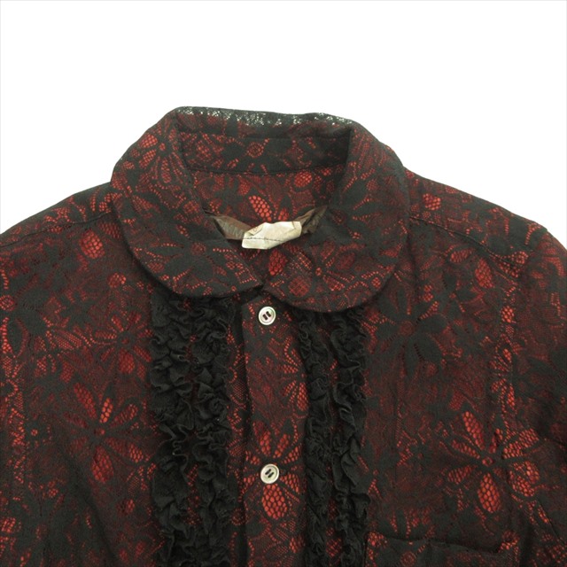 【中古】美品 13aw コムデギャルソン COMME des GARCONS フラワーネット レイヤード シャツ ブラウス カットソーの通販は 【中古】美品 13aw コムデギャルソン COMME des GARCONS フラワーネット レイヤード シャツ ブラウス カットソーの通販は