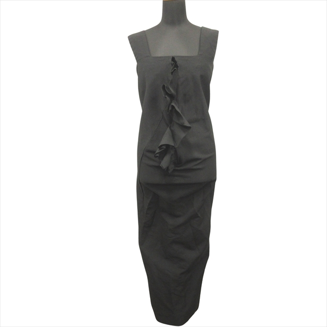 【中古】18ss コムデギャルソン COMME des GARCONS ポリ縮絨 カーブシルエット ワンピース ドレス カットソー