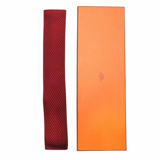 エルメス HERMES ニットタイ ニット タイ Hロゴ アクセサリー ネクタイ