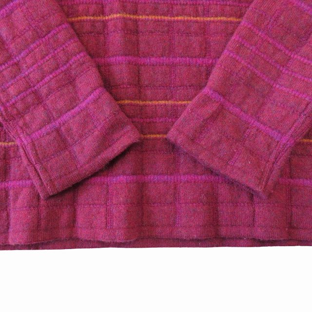 【中古】17AW イッセイミヤケメン ISSEY MIYAKE MEN ウール タートルネック ニット セーター カットソー 長袖 格子柄 その他ニット・セーター