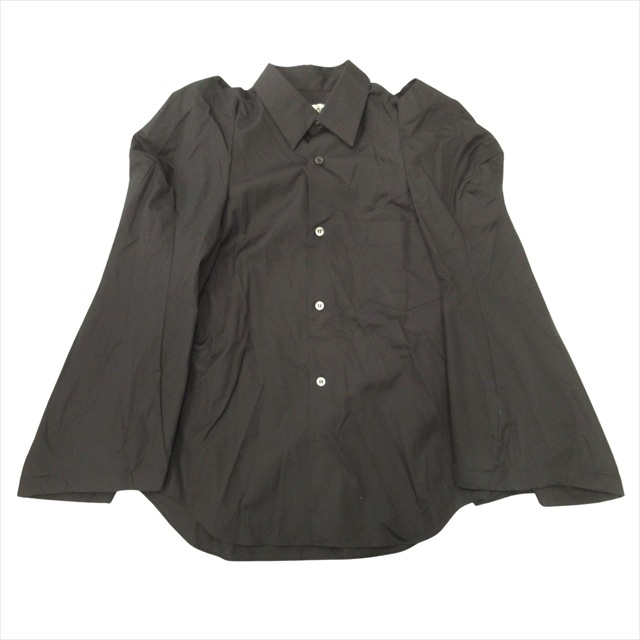 美品 18ss コムデギャルソン COMME des GARCONS ワイドスリーブ 変形 シャツ パワーショルダー ブラウス XS 黒 ブラック レディース 美品 18ss コムデギャルソン COMME des GARCONS ワイドスリーブ