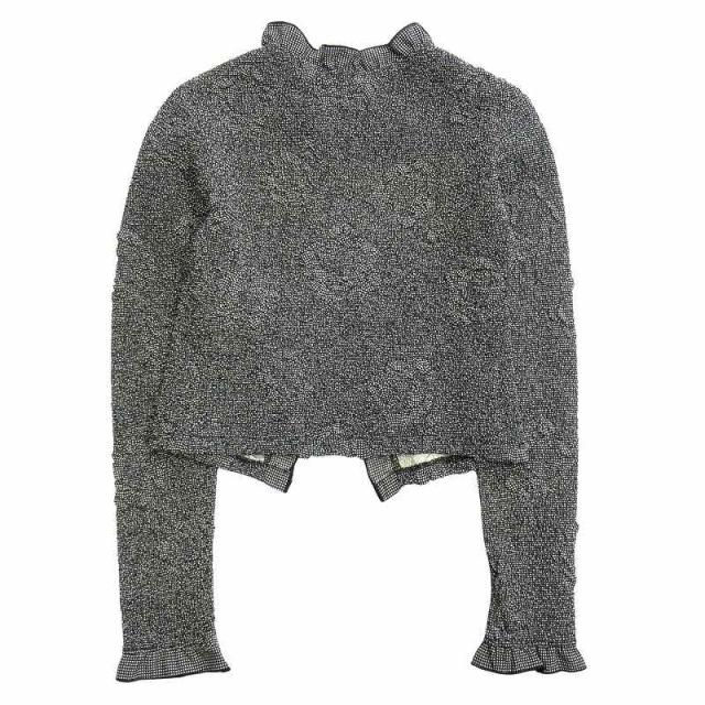 【中古】04P シャネル vintage CHANEL カメリア シャーリング カーディガン ジャケット ブルゾン ココマーク金具■12 中古】04P シャネル vintage CHANEL カメリア シャーリング