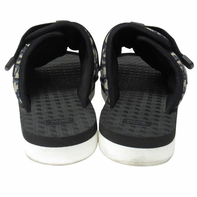 中古】良品 ディオール DIOR アルファ スライド サンダル オブリーク