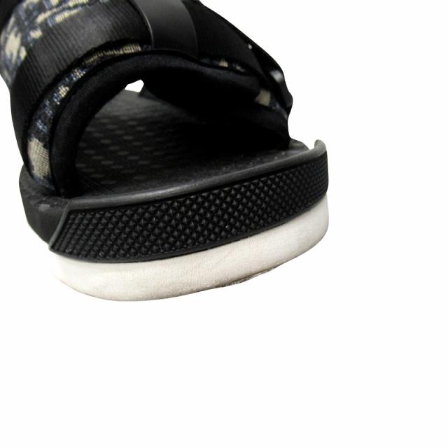 中古】良品 ディオール DIOR アルファ スライド サンダル オブリーク