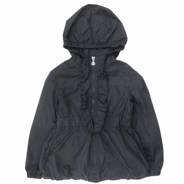 【中古】美品 モンクレール MONCLER CINABRE GIUBBOTTO シナブル フリル ナイロン ジャケット ブルゾン 130cm 黒