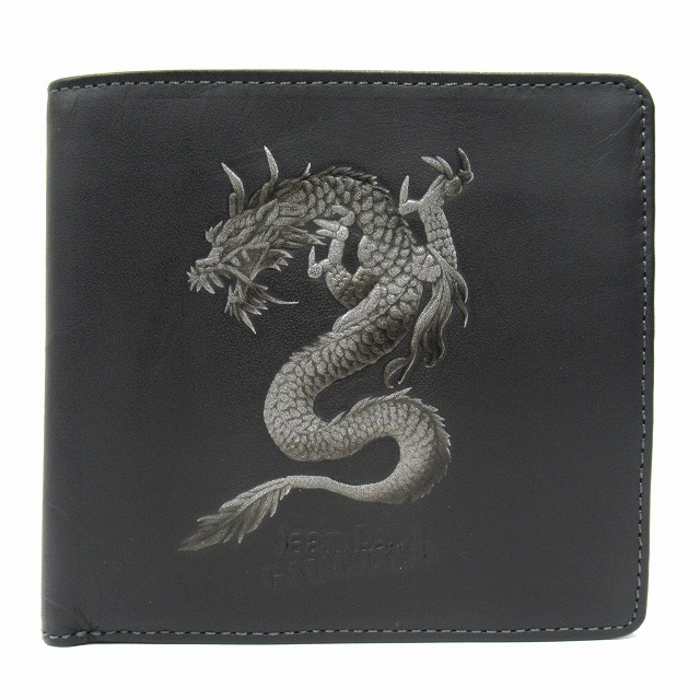未使用　Jean Paul Gaultier ドラゴン二つ折り財布 中古】極美品 ジャンポールゴルチエ vintage Jean Paul GAULTIER