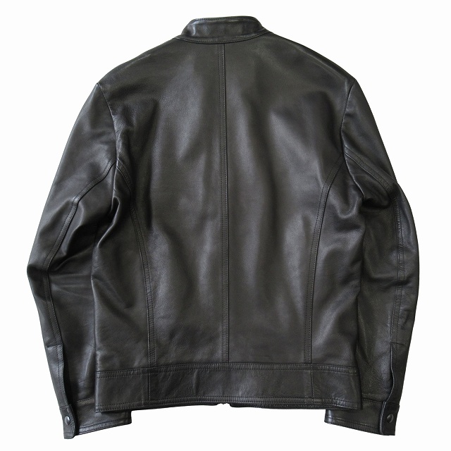 【中古】美品 エンメティ EMMETI "JURI" ユリ ラムスキン レザー シングル ライダース ジャケット ブルゾン 42